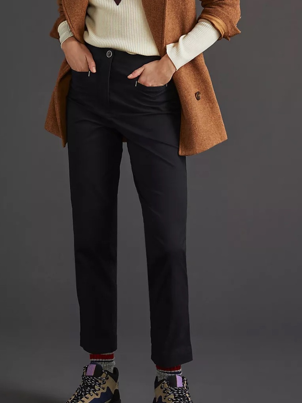 Maeve by Anthropologie Cigarette Pants High Rise Black